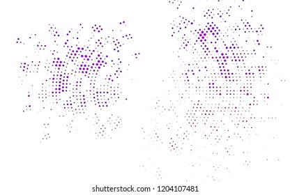 Light Purple vector cover with spots. Glitter abstract illustration with blurred drops of rain. Pattern for ads, leaflets.