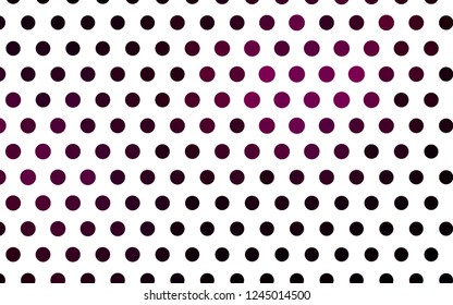 Light Purple vector cover with spots. Blurred decorative design in abstract style with bubbles. Pattern of water, rain drops.