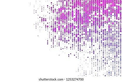 Light Purple vector cover with spots. Glitter abstract illustration with blurred drops of rain. Design for posters, banners.