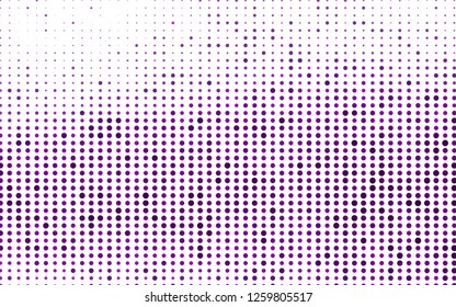Light Purple vector cover with spots. Blurred bubbles on abstract background with colorful gradient. Pattern of water, rain drops.