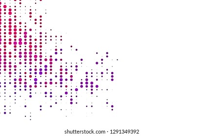 Light Purple vector cover with spots. Illustration with set of shining colorful abstract circles. Design for business adverts.