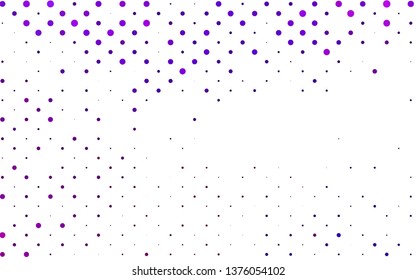 Light Purple vector cover with spots. Glitter abstract illustration with blurred drops of rain. Pattern for beautiful websites.