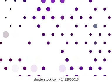 Light Purple vector cover with spots. Illustration with set of shining colorful abstract circles. Completely new template for your brand book.