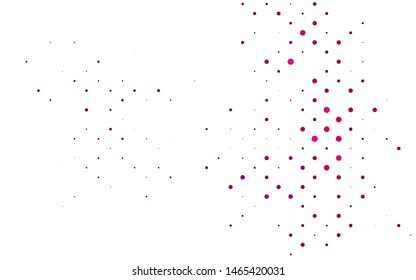Light Purple vector cover with spots. Illustration with set of shining colorful abstract circles. Pattern for ads, booklets.