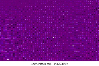 Light Purple vector cover with spots. Illustration with set of shining colorful abstract circles. Design for business adverts.