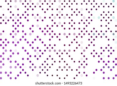 Light Purple vector cover with spots. Illustration with set of shining colorful abstract circles. Pattern for beautiful websites.
