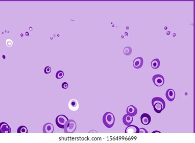 Light Purple vector cover with spots. Blurred bubbles on abstract background with colorful gradient. Pattern for ads, leaflets.
