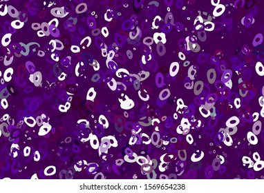 Light Purple vector cover with spots. Beautiful colored illustration with blurred circles in nature style. Design for posters, banners.