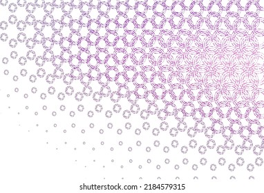 Cubierta vectorial púrpura clara con manchas. Ilustración con un conjunto de círculos abstractos de colores brillantes. Patrón para sitios web hermosos.