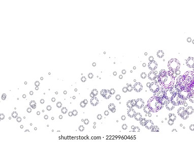Light Purple vector cover with spots. Beautiful colored illustration with blurred circles in nature style. Design for posters, banners.