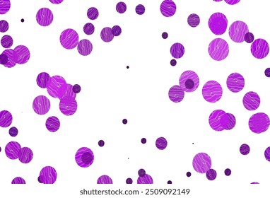 Light purple vector cover with spots. Blurred decorative design in abstract style with bubbles. Design for business adverts.