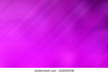 Light Purple vector cover with stright stripes. Shining colored illustration with sharp stripes. Best design for your ad, poster, banner.