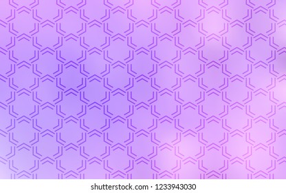 Light Purple vector cover with stright stripes. Decorative shining illustration with lines on abstract template. Pattern for your busines websites.