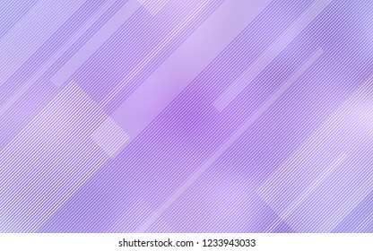 Light Purple vector cover with stright stripes. Blurred decorative design in simple style with lines. Pattern for your busines websites.