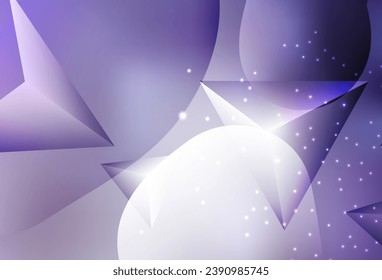 Light Purple vector Decorative design in abstract style with triangle structure. Blurred decorative design in abstract style with bubbles. Simple design for your web site.