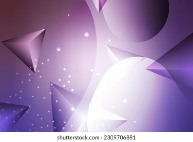Light Purple vector Design with connection of dots and lines on colorful background. Beautiful colored illustration with blurred circles in nature style. Wallpaper for a cell phone.