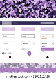 Light Purple vector design ui kit with dots. Colorful ui/ux kit with header consisted of spheres. This sample is for your website.