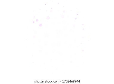 Light Purple vector doodle backdrop with flowers. Abstract illustration with flowers in doodles style. Pattern for heads of websites, designs.
