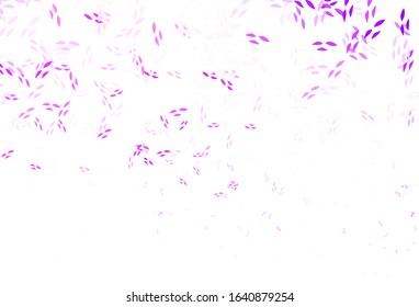 Light Purple vector doodle background with leaves. An elegant bright illustration with leaves in Natural style. New template for your brand book.