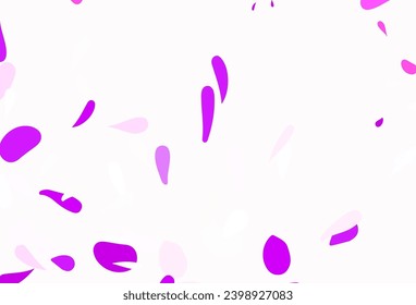Light Purple vector doodle background with leaves. Shining colored illustration with leaves in doodle style. A new texture for your wallpaper design.