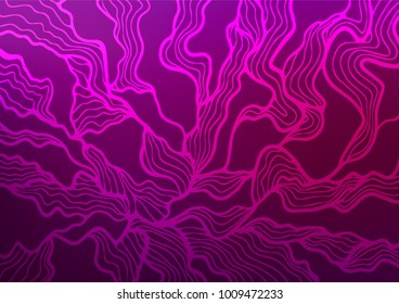 Light Purple vector doodle blurred template. An elegant bright illustration with lines in Natural style. Hand painted design for web, leaflet, textile.
