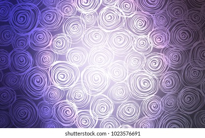 Light Purple vector doodle blurred pattern. Colorful illustration in doodle style with roses. Hand painted design for web, wrapping, wallpaper.