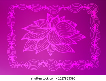 Light Purple vector doodle blurred background. Colorful illustration in abstract style with doodles and Zen tangles. The pattern can be used for wallpapers and coloring books.