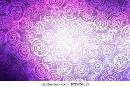 Light Purple vector doodle blurred pattern. Doodle illustration of roses in Origami style with gradient. The doodle design can be used for your web site.