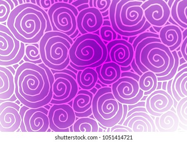 Light Purple vector doodle blurred template. Brand-new colored illustration in blurry style with doodles. The textured pattern can be used for website.