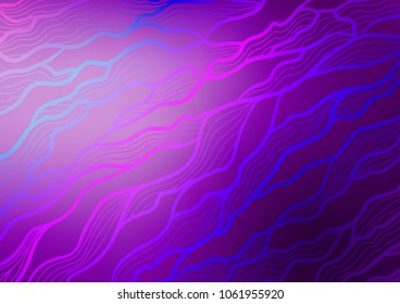 Light Purple vector doodle blurred pattern. Colorful abstract illustration with lines in Asian style. The pattern can be used for heads of websites and designs.