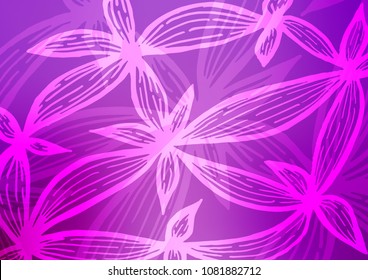 Light Purple vector doodle blurred texture. Blurred decorative design in Indian style with Zen tangles. The pattern can be used for coloring books and pages for kids.