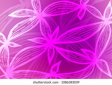 Light Purple vector doodle blurred background. Blurred decorative design in Indian style with Zen tangles. The doodle design can be used for your web site.