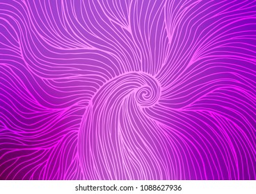 Light Purple vector doodle blurred template. Colorful abstract illustration with lines in Asian style. Hand painted design for web, wrapping, wallpaper.
