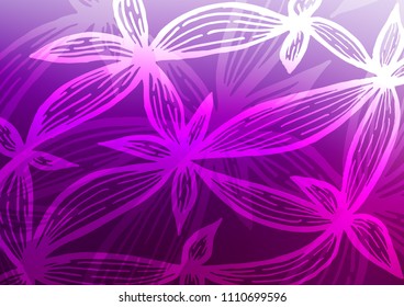 Light Purple vector doodle blurred texture. Ethnic elegant natural pattern with gradient. The doodle design can be used for your web site.