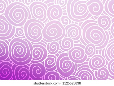 Light Purple vector doodle blurred template. Decorative shining illustration with doodles on abstract template. A completely new design for your business.