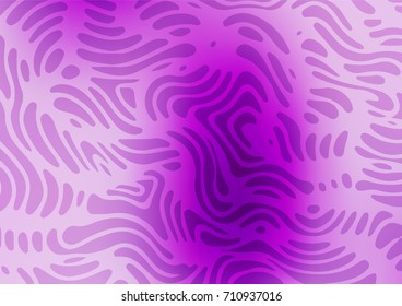 Light Purple vector doodle blurred pattern. Doodles on blurred abstract background with gradient. Hand painted design for web, leaflet, textile.
