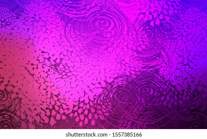 Light Purple vector doodle bright pattern. flowers on elegant natural pattern with gradient. The best blurred design for your business.