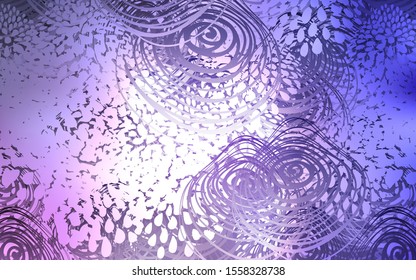 Light Purple vector doodle bright layout. Doodle illustration of flowers in Origami style with gradient. The template can be used as a background for cell phones.