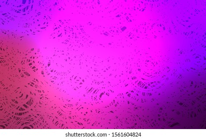 Light Purple vector doodle bright pattern. Roses on blurred abstract background with gradient. The elegant pattern can be used as a part of a brand book.