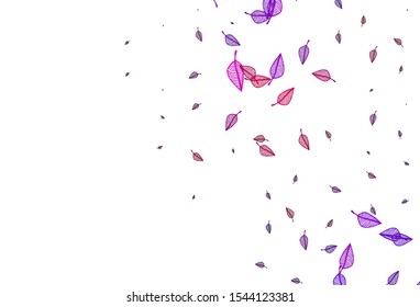 Light Purple vector doodle cover. A vague abstract illustration with leaves in doodles style. Pattern for wallpapers and coloring books.