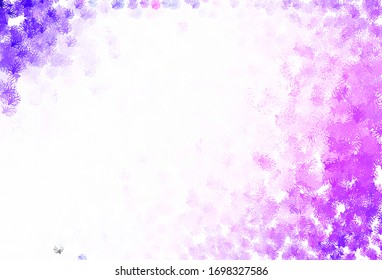 Light Purple vector doodle pattern with branches. Doodle illustration of leaves and branches in Origami style. Brand new design for your business.