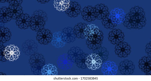 Light Purple vector doodle pattern with flowers. Abstract illustration with flowers in Origami style. Smart design for wrapping, wallpapers.