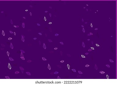 Light Purple vector doodle pattern. Smart decorative design in natural style with leaves. New template for your brand book.