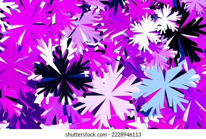 Light Purple vector doodle pattern with trees, branches. Brand new colored illustration with flowers. Textured pattern for websites, banners.