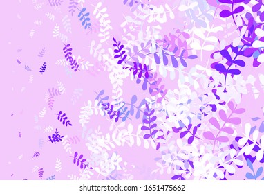 Planta de doodle de vector claro con hojas. Doodles con hojas sobre fondo borroso. El mejor diseño para su negocio.