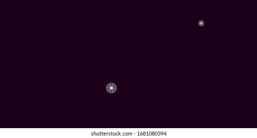 Light Purple vector doodle template with flowers. Simple design with flowers on abstarct background. Brand new business design.