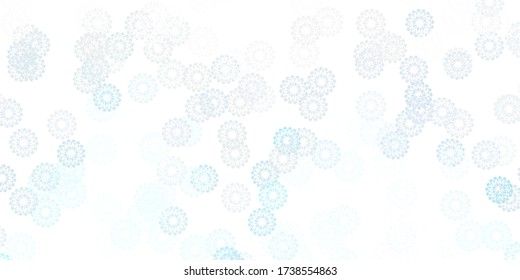 Light purple vector doodle template with flowers. Abstract illustration with flowers in Origami style. Smart design for wrapping, wallpapers.