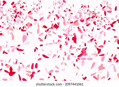 Plantilla de doodle de vector púrpura claro con hojas. Ilustración creativa de estilo borroso con hojas. Nuevo diseño para su negocio.