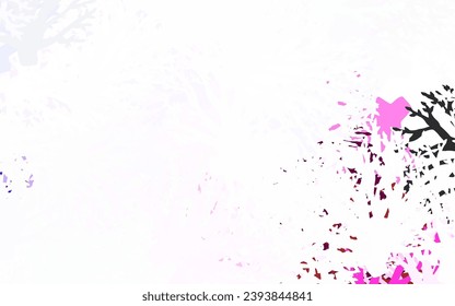 Light Purple vector doodle template with leaves, branches. Creative illustration in blurred style with leaves, branches. Hand painted design for web, leaflets.
