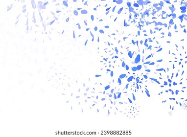 Light Purple vector doodle template with leaves. Creative illustration in blurred style with leaves. Pattern for wallpapers, coloring books.